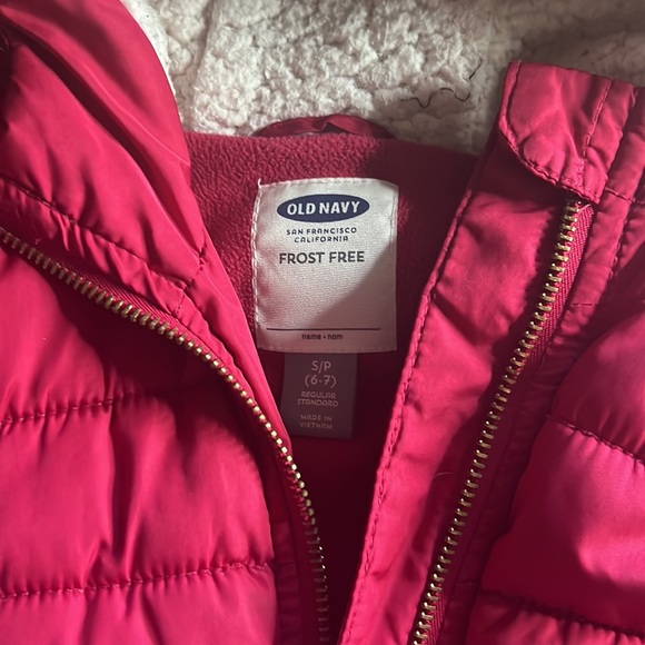 OLD NAVY fuchsia winter coat - Picture 2 of 6
